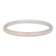 Ring podwójna linia 2 mm srebrno-różowe złoto