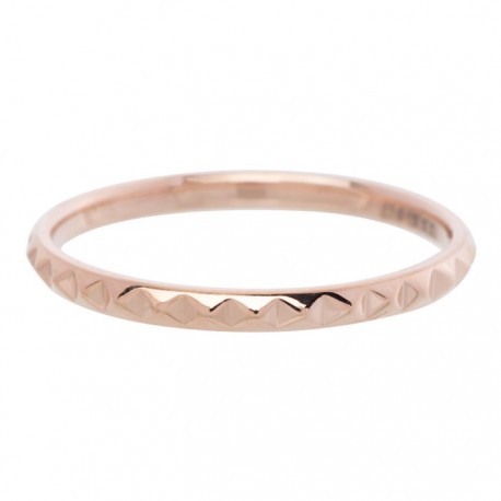 Ring kulki 2 mm różowe złoto