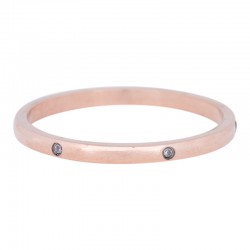 Ring elegancki 2 mm różowe złoto
