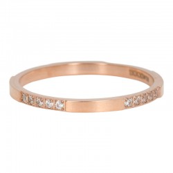 Ring szykowny 2 mm różowe złoto