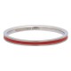 Ring czerwona linia 2 mm srebrny