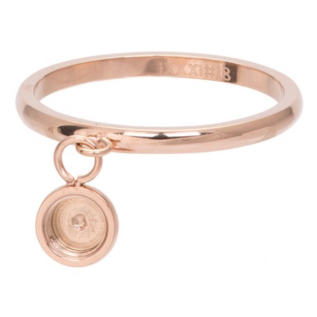 Ring baza do elementów wymiennych wiszących 2 mm różowe złoto