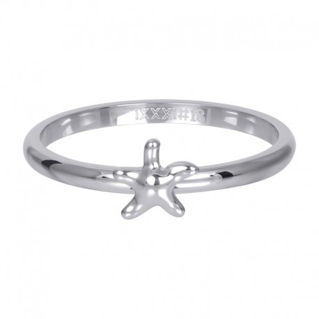 Ring symbol rozgwiazda 2 mm srebrny