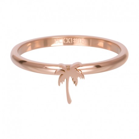 Ring symbol palma 2 mm różowe złoto