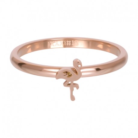 Ring symbol flaming 2 mm różowe złoto