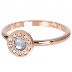 Ring Diamond Circle 2 mm różowe złoto