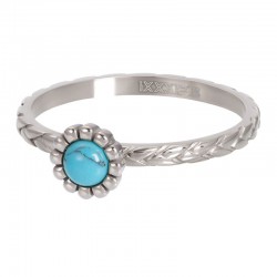 Ring Inspired Turquoise 2 mm srebrny
