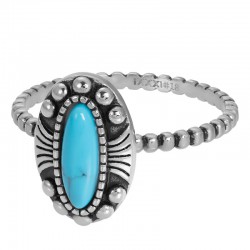 Ring Indian Turquoise 2 mm srebrny