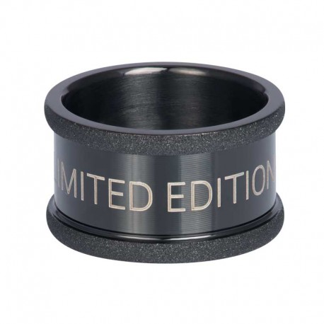 Pierścionek baza piaskowana 12 mm czarny edycja limitowana