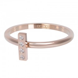 Ring Design Rectangle 2 mm różowe złoto