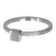 Ring symbol Abstract Square 2 mm srebrny