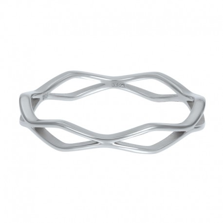 Ring Modern 4 mm srebrny