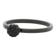 Ring kulka z kryształami 2 mm czarny