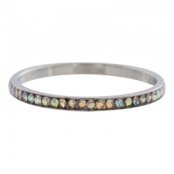 Ring cyrkonia transparentny kryształ 2 mm srebrny