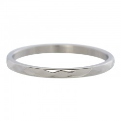 Ring młotkowany 2 mm srebrny