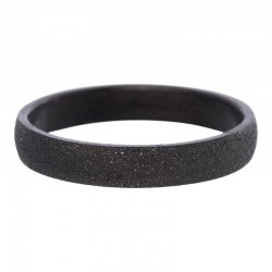 Ring piaskowany 4 mm czarny