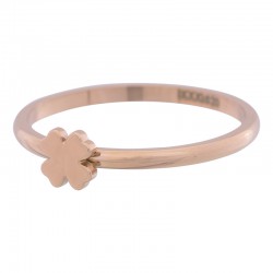 Ring symbol koniczyna 2 mm różowe złoto