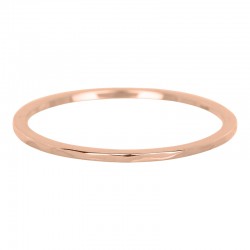 Ring fala 1 mm różowe złoto