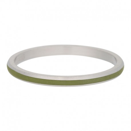Ring oliwkowa linia 2 mm srebrny